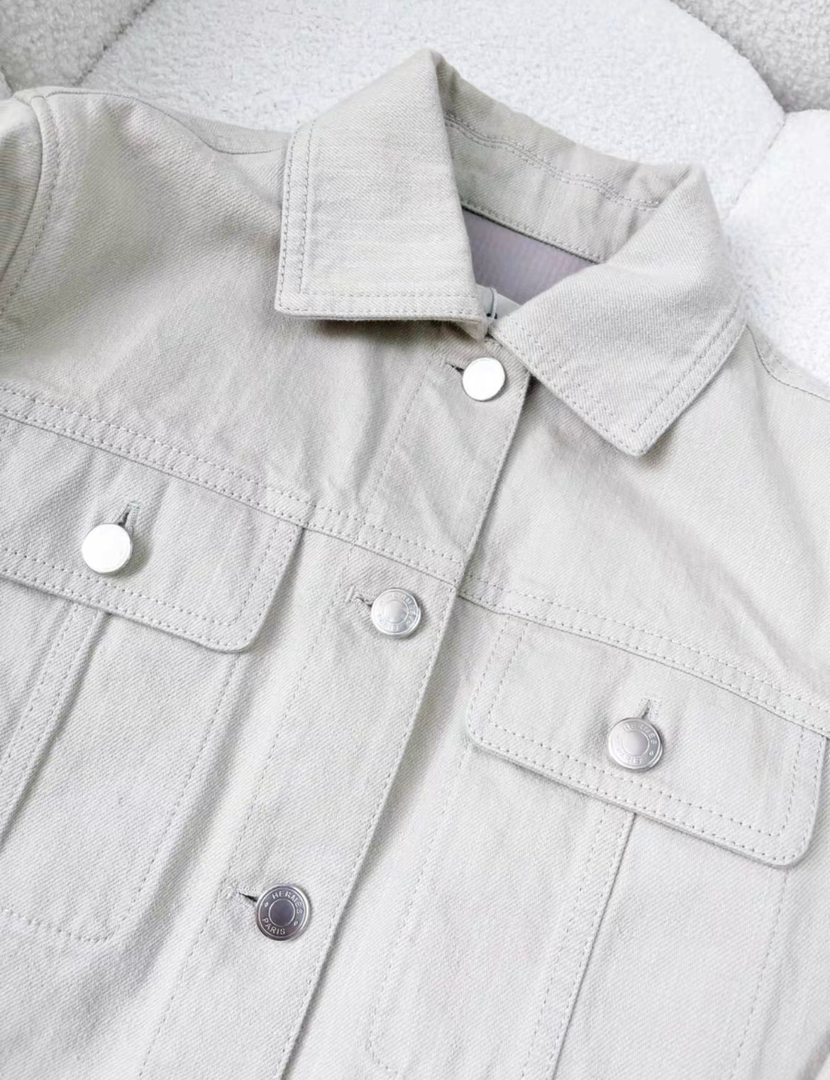 Hermes off-white denim jacket size 34 – Wararni.com