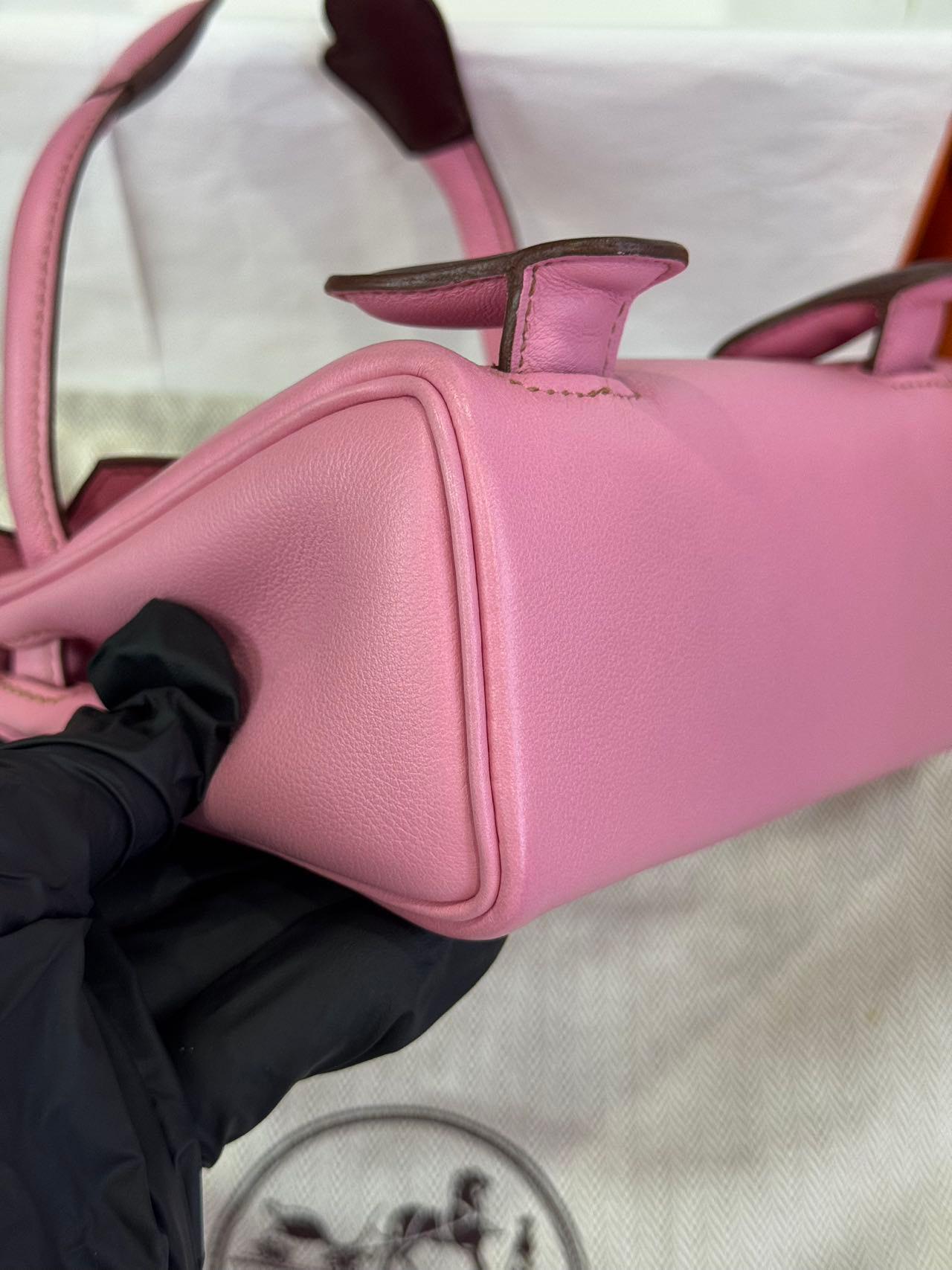 Rare Hermès Kelly Doll Pink Bubblegum Swift Leather Palladium Hardware