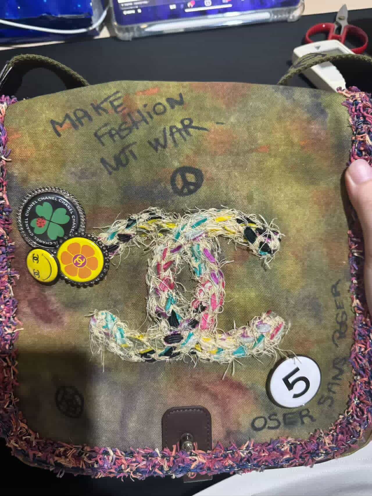 Chanel Graffiti messenger bag small