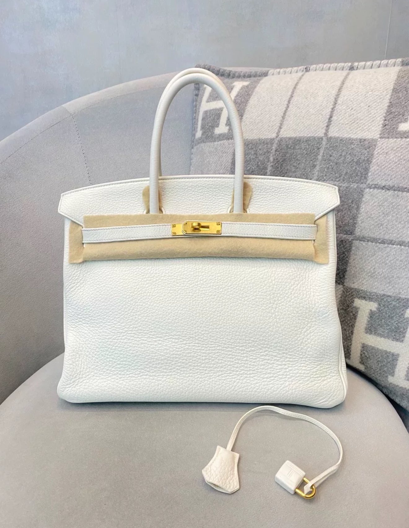 Hermès Birkin 35 White Togo Leather Gold Hardware – Wararni.com
