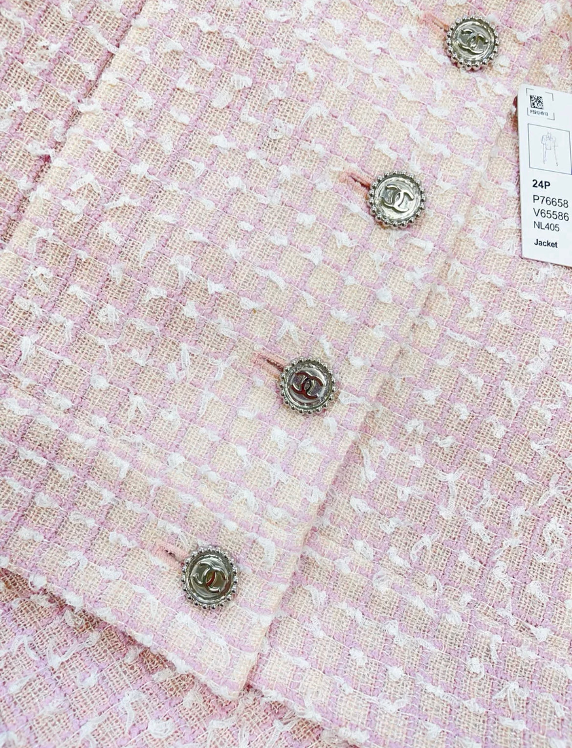 Chanel 24P pink tweed jacket