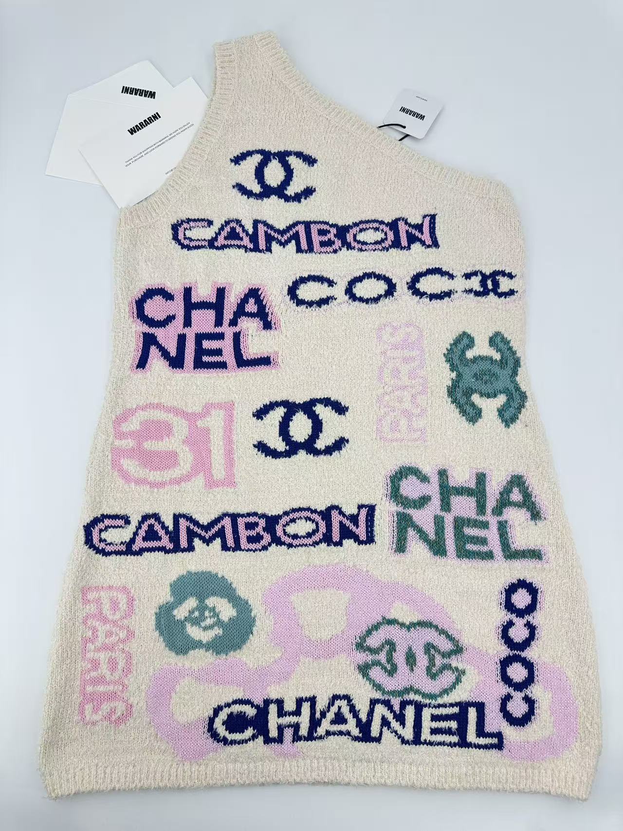 Chanel 23P Off shoulder knitted dress