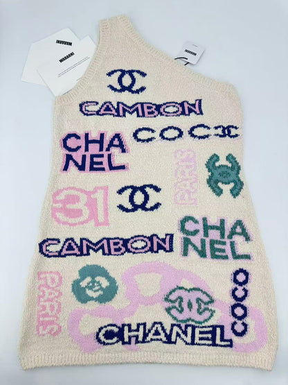 Chanel 23P Off shoulder knitted dress