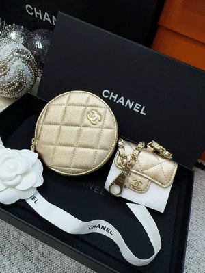 Chanel 25C  Vic Limited Edition Gold Twin Star Headphone Bag