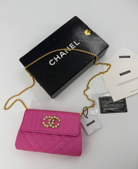 Chanel 2014 pink clutch