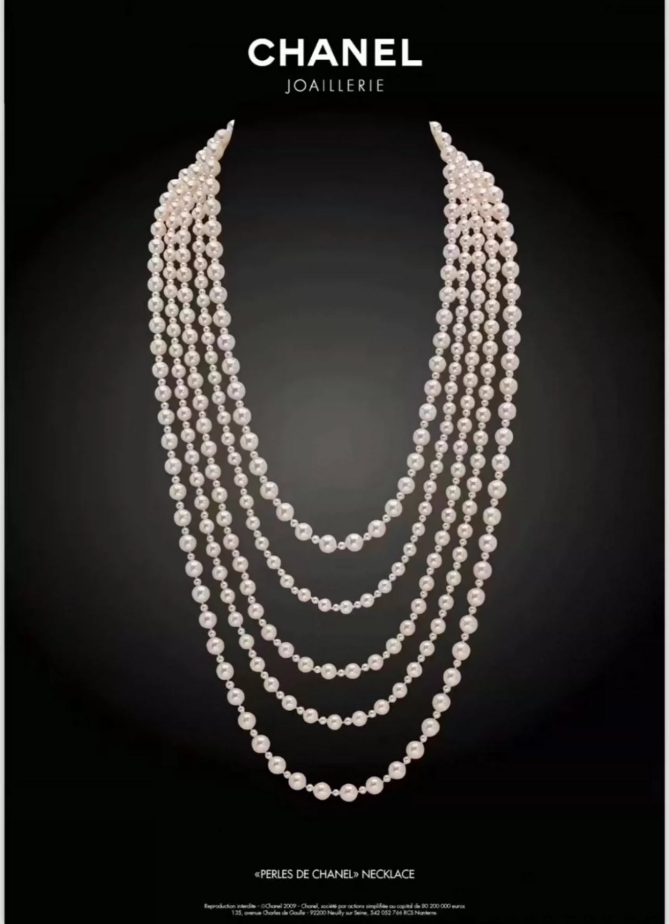 Chanel Perles Sautoir with Akoya Pearls Necklace