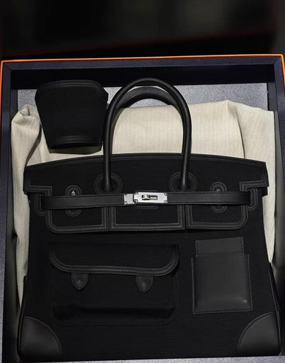 Hermès Birkin 35 Black Cargo palladium hardware