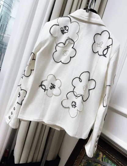 Chanel 22A White Denim Jacket