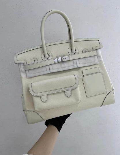 Hermès Birkin Cargo 35 Nata Toile and Swift Palladium Hardware