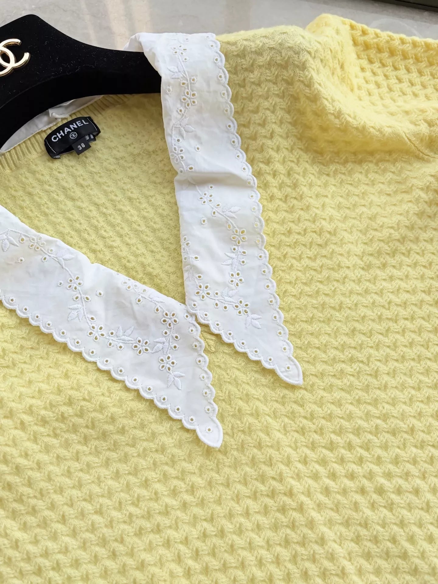 Chanel 24a Yellow Cashmere Sweater