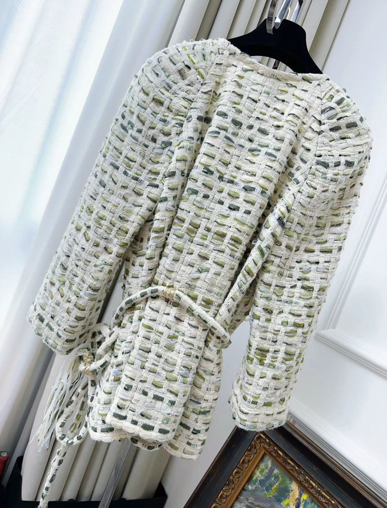 Chanel 18c Green tweed Jacke