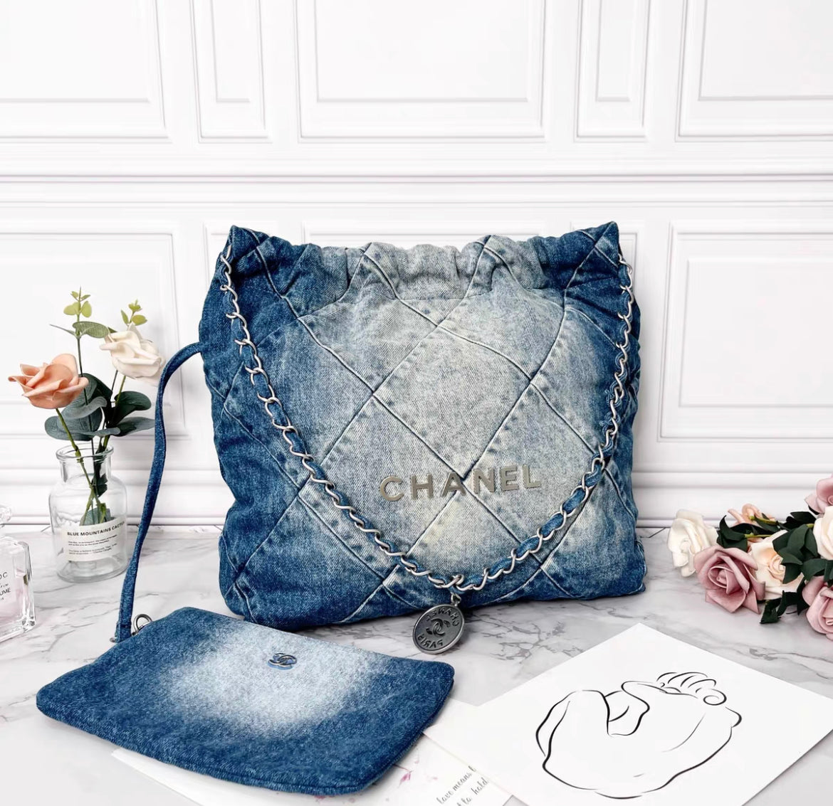 Chanel 22 Handbag Denim – Wararni.com