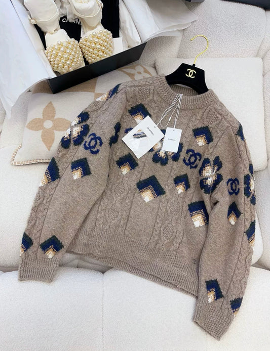 Chanel 24N double CC Khaki sweater size 36