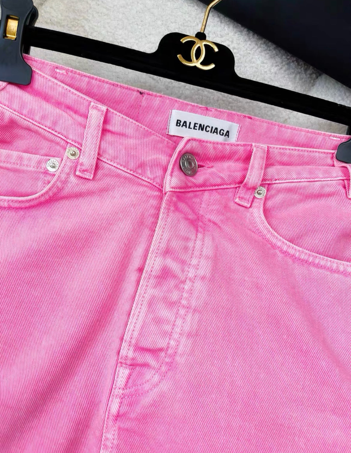 BALENCIAGA PINK DENIM SKIRT size 34