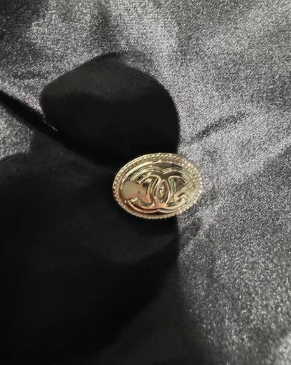 Chanel 20k black dress off shoulders