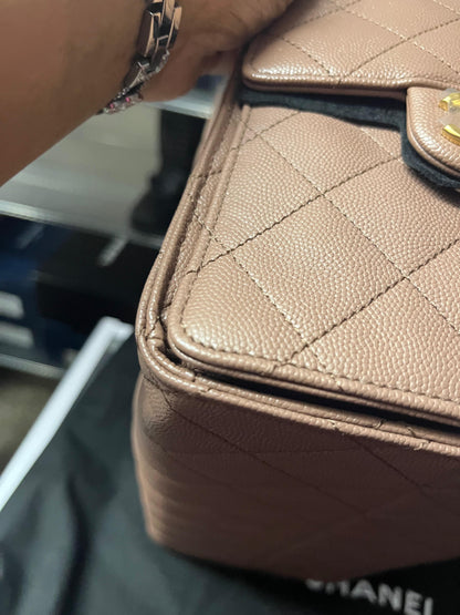 Chanel 25 Hobo bag Medium brown leather gold hardware