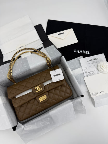 Chanel Fall Winter 2026 double flap lambskin Brown