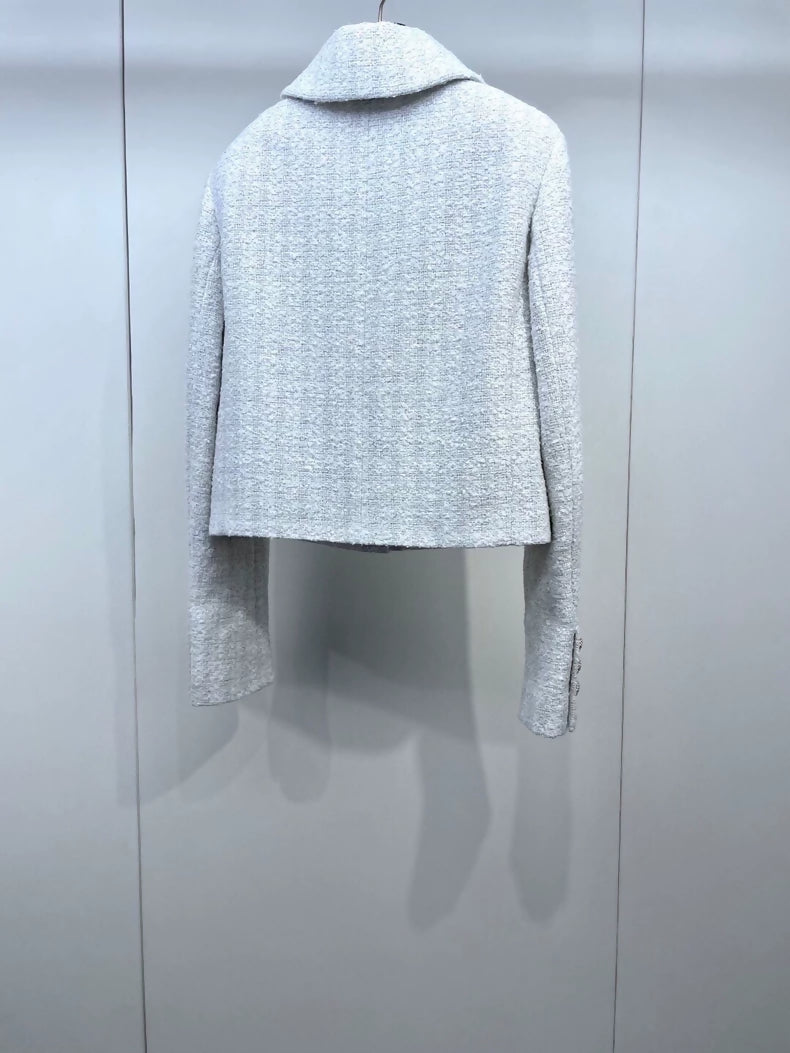 Chanel 25K white tweed jacket