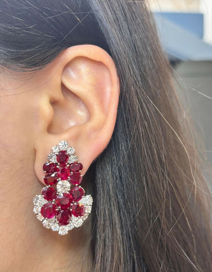 Bvlgari Certified Natural Burmese Ruby Earrings