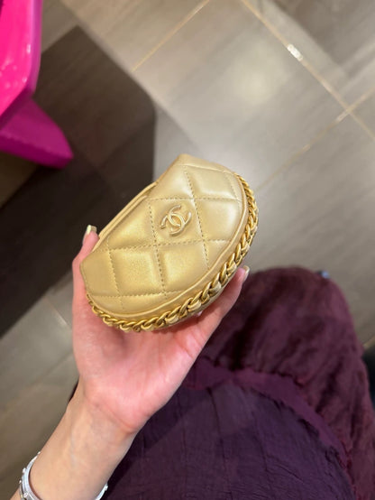 Chanel 25A Gold ultra-mini hoop