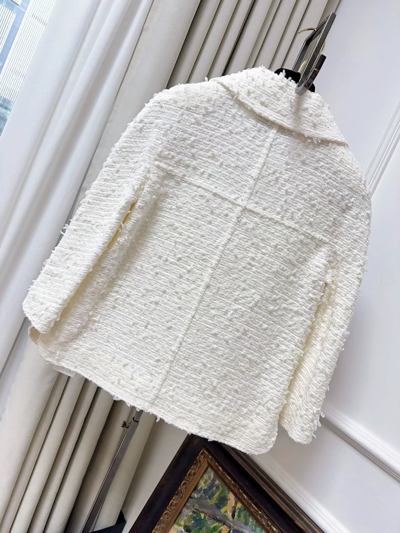 Chanel 17p ecru tweed jacket