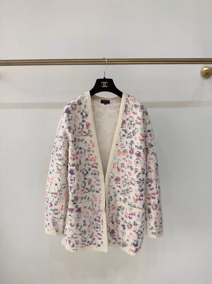 Chanel 22P Colourful Logo Sequin Cardigan