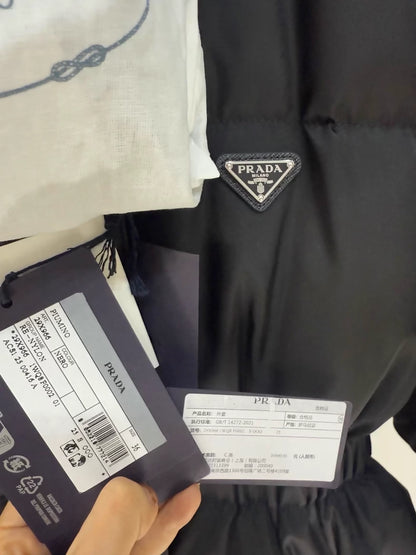 Prada Fall/Winter 2025 black Nylon Down Jacket