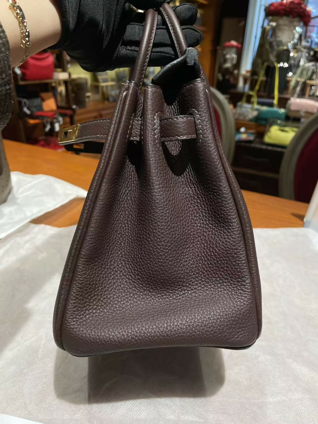 Hermes Birkin 25 47 Chocolat Togo GHW – Wararni.com