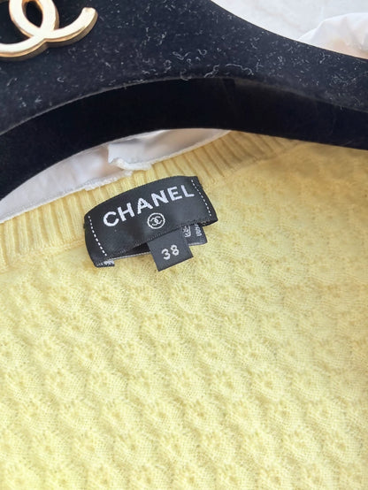 Chanel 24a Yellow Cashmere Sweater