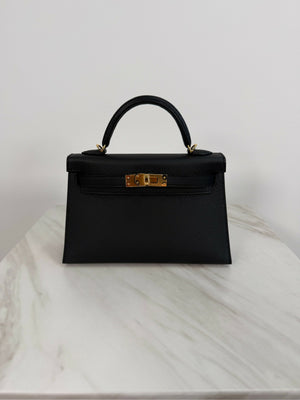 Hermès Kelly 20 Black Epsom GHW G 2026