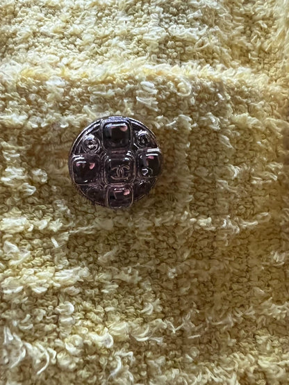 Chanel 22S yellow tweed jacket