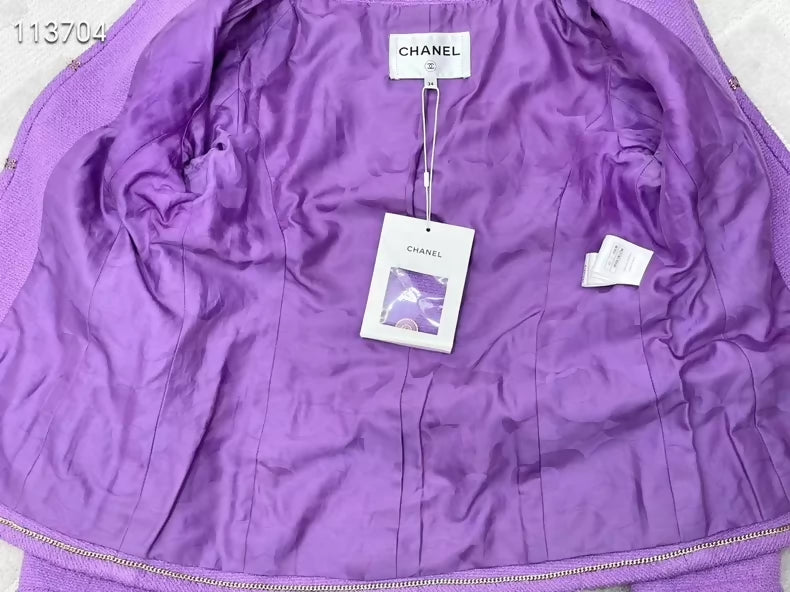 Chanel 20C four-pocket purple jacket