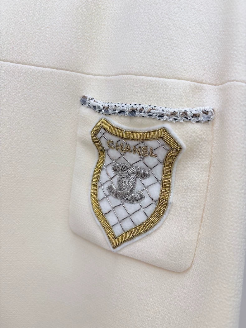 Chanel 05 ecru silk top