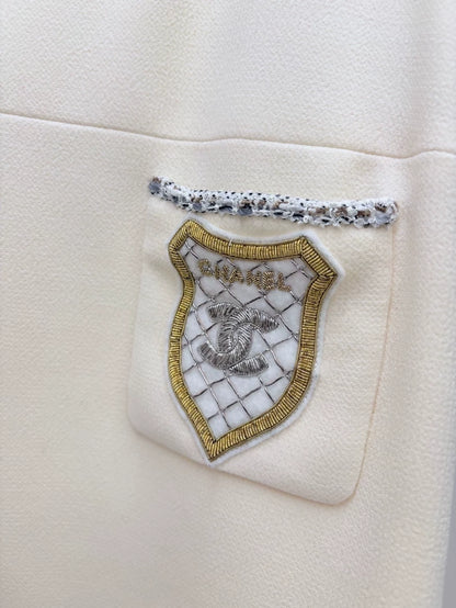 Chanel 05 ecru silk top