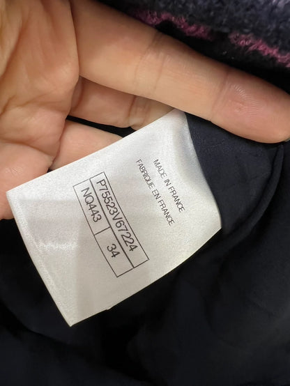 Chanel 23B purple Striped Dress