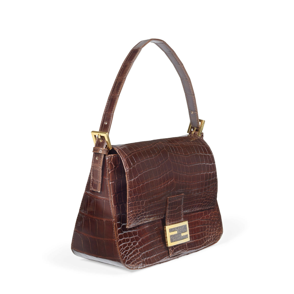 Fendi Rare Crocodile Mamma Baguette Bag
