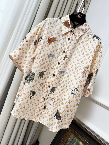Louis Vuitton catogram silk shirt