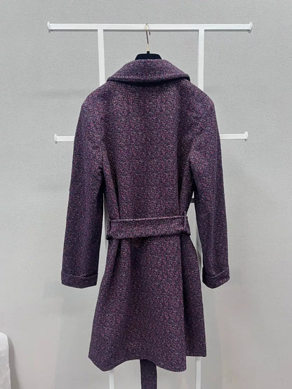 Chanel purple tweed jacket