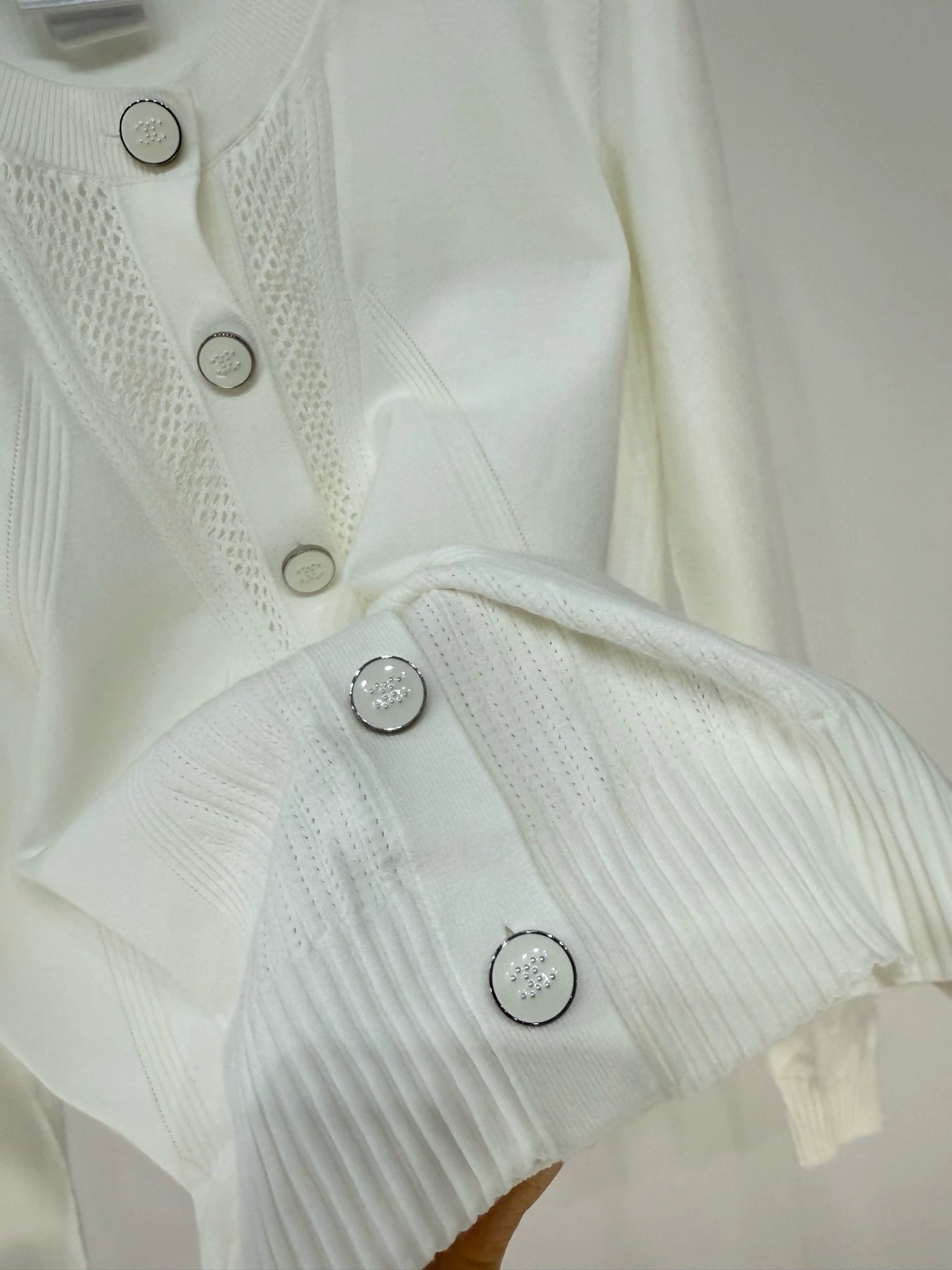 Chanel 24B ecru cardigan