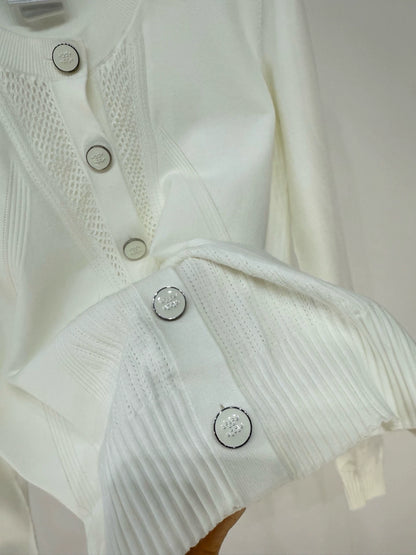 Chanel 24B ecru cardigan