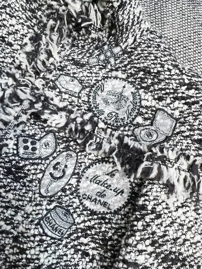 Chanel 04A black and white tweed jacket