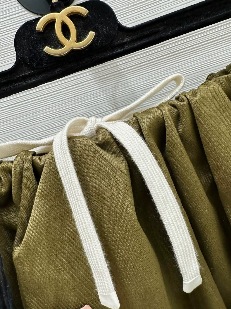 Miu Miu 26 olive green mini skirt