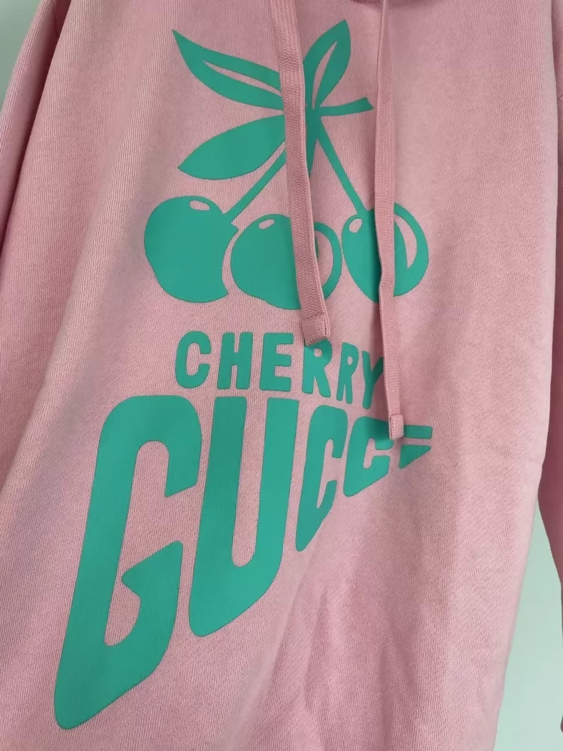 Gucci pink hooded sweatshirt