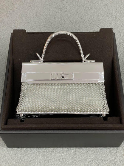 Hermès Kelly Sac Bijou Chaine in Sterling Silver