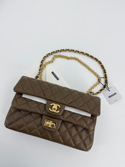 Chanel Fall Winter 2026 double flap lambskin Brown