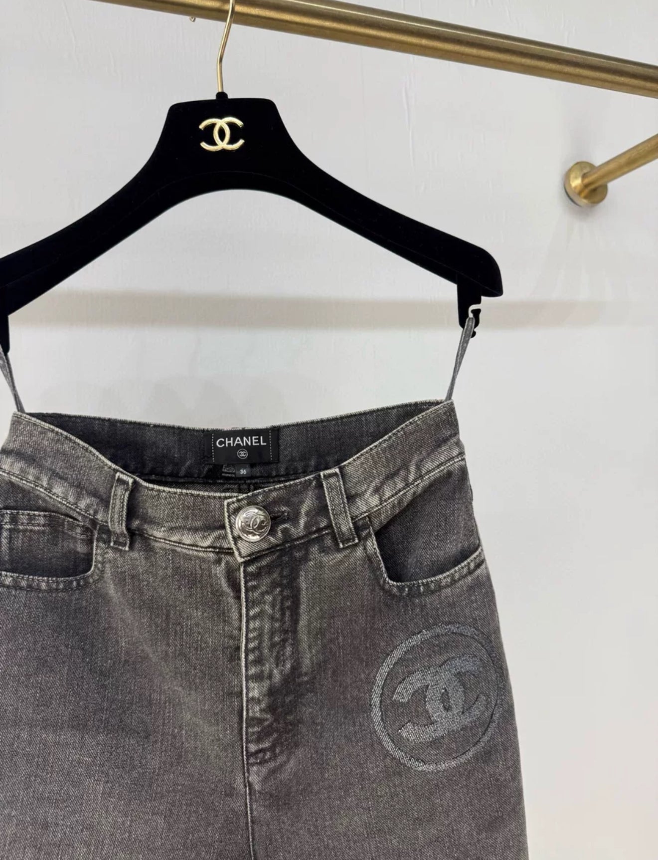 Chanel 23C grey jeans
