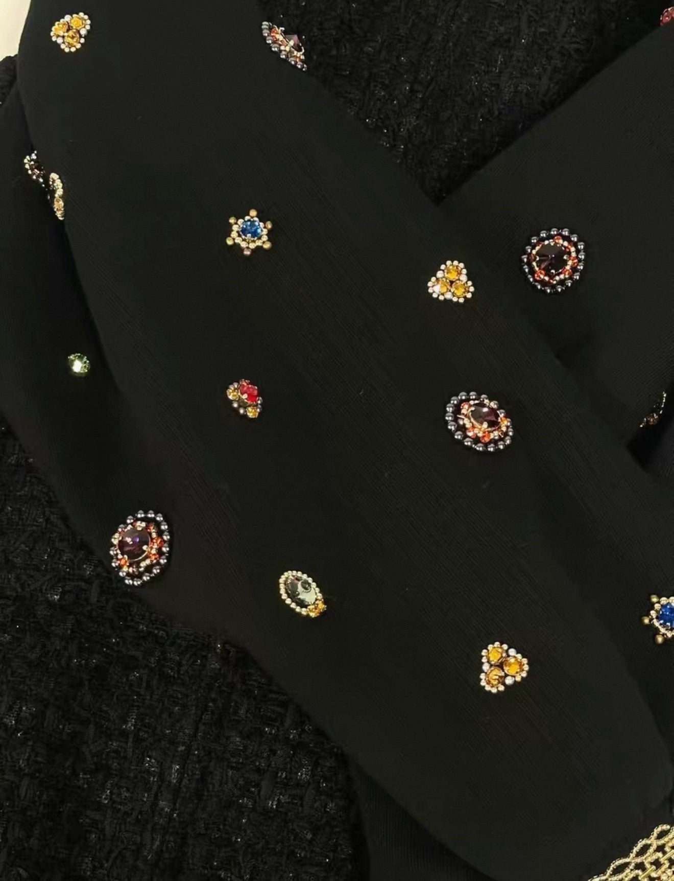 Chanel 22A Black Jewelry Coat