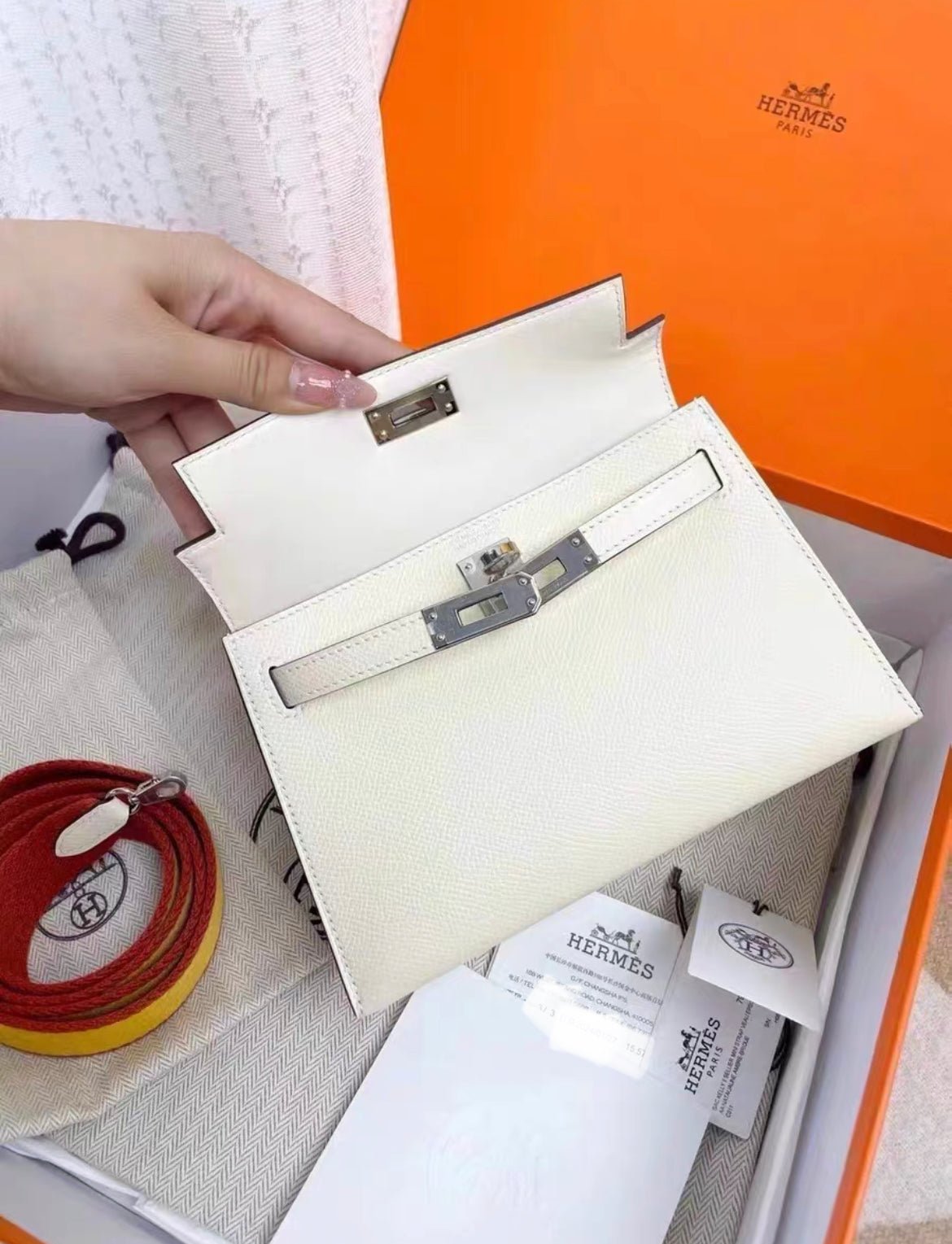 Hermes mini kelly nata epsom palladium hardware