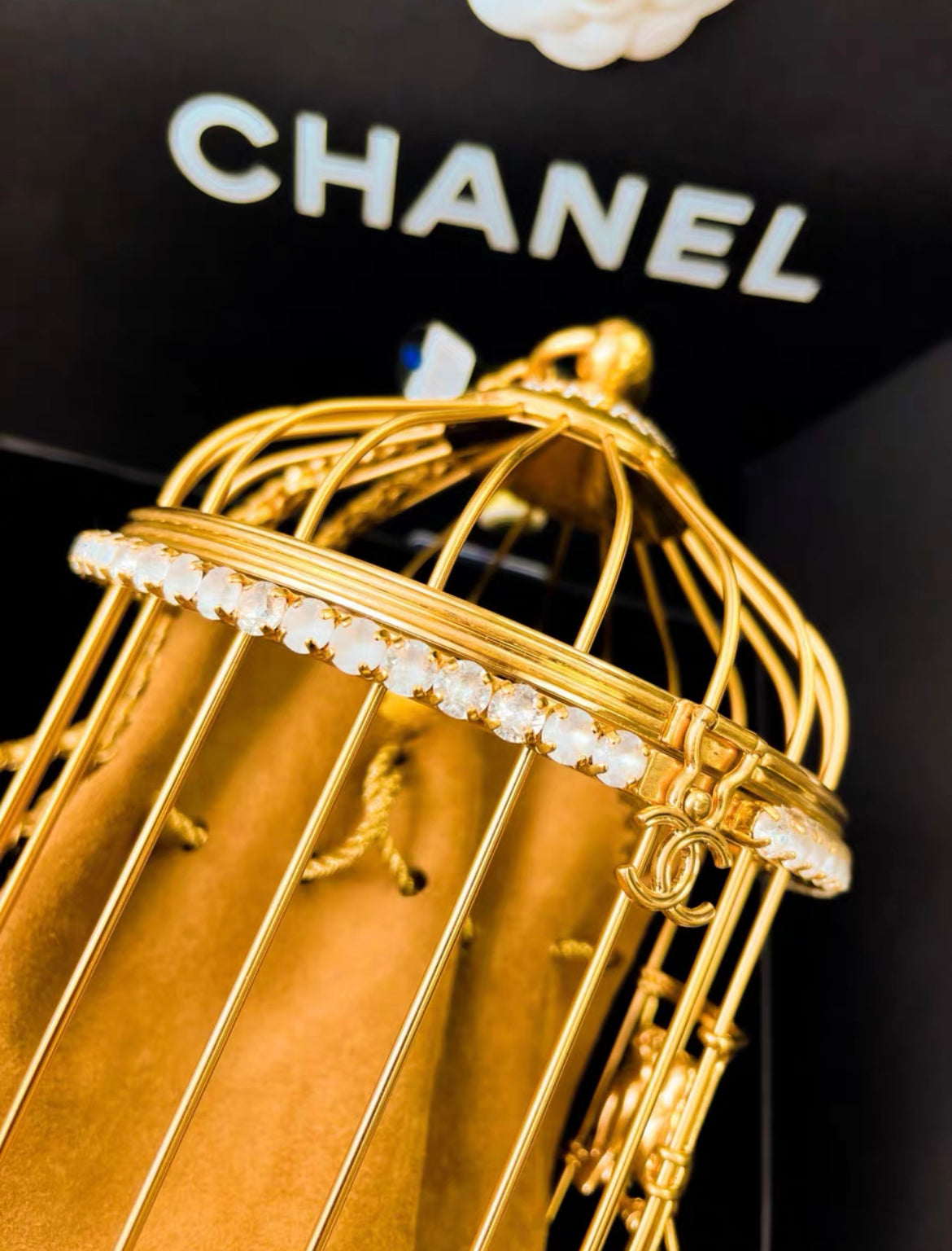 Chanel Minaudière Love Bird Cage Aged Gold Hardware