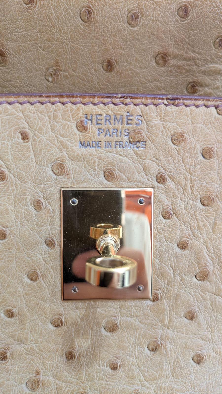 Hermes Birkin 40 Ostrich Leather Gold Hardware (very rare)